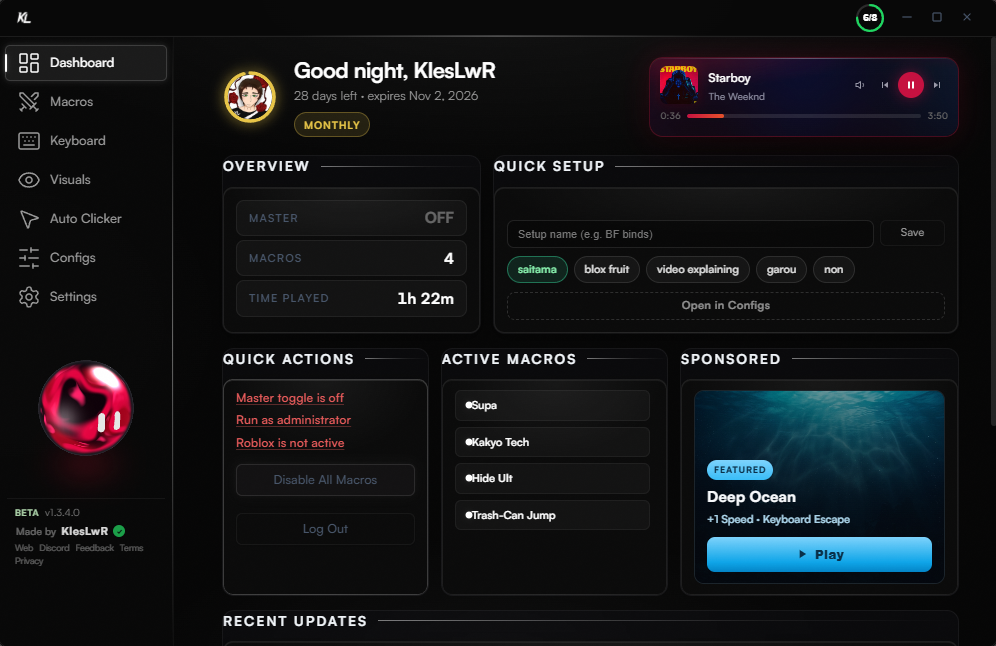 KlesLwR Dashboard